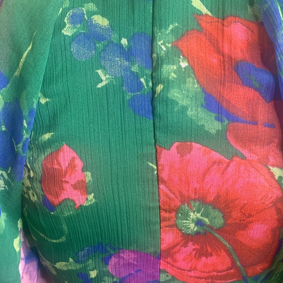 💫HP‼️💫 NWT ASOS DESIGN Floral Midi Dress in Green Multi, Size 6 - Picture 7 of 10